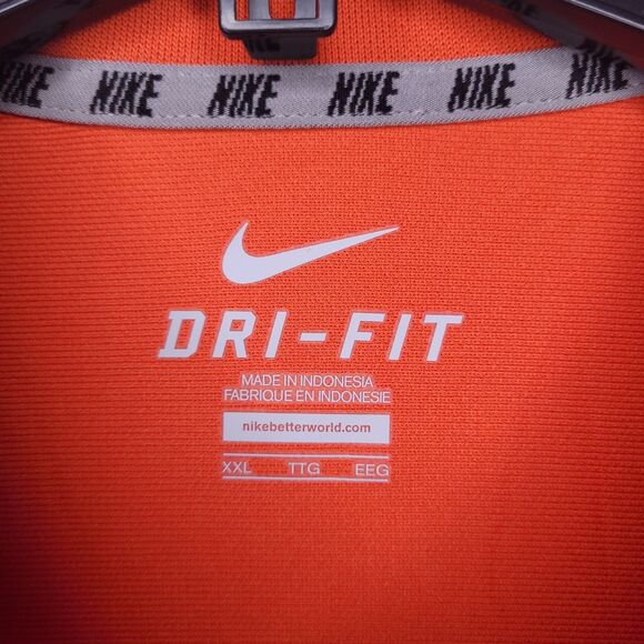 Nike Polo Shirt Mens XXL Clemson Soccer Orange, Purple Dri Fit - Picture 9 of 11